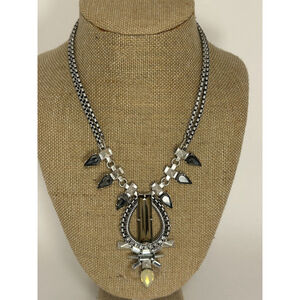 Stella & Dot Signed Eclipse Crystal Rhinestone Statement Convertible Necklace